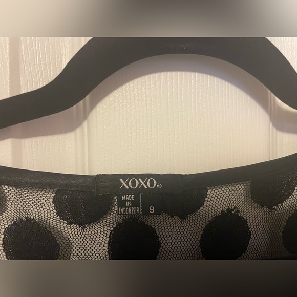 Black polka dot midi dress - Picture 3 of 4